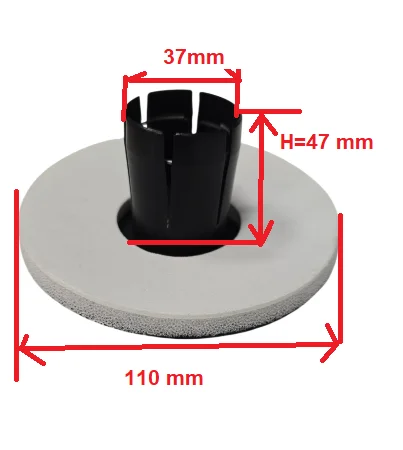 Bobin Kapağı SÜNGERLİ Çap=110 mm Kısa Boğaz H=47mm