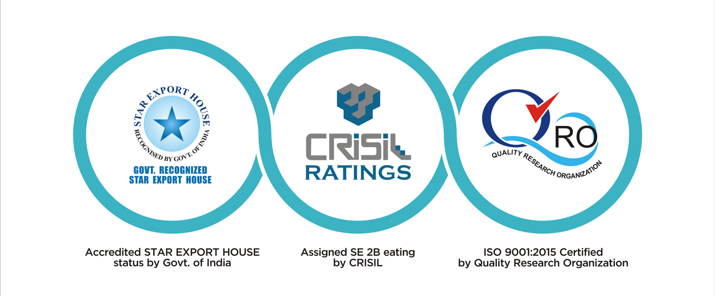 Quality Certificates - Star Export House, CRISIL Rating, ISO 9001:2015